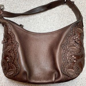 Brighton Nikki Hobo brown bronze. Great shape. Wear on hardware shown in photos.